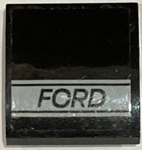 Slope, Curved 2 x 2 x 2/3 with 'FORD' and Light Bluish Gray Stripe with Lines Pattern (Sticker) - Set 75881