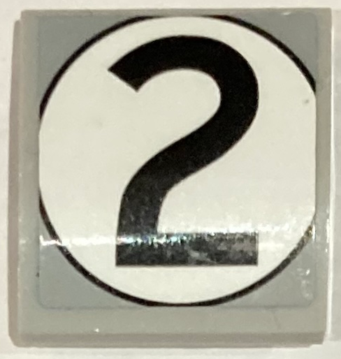 Slope, Curved 2 x 2 x 2/3 with Black Number 2 in White Circle Pattern (Sticker) - Set 75881