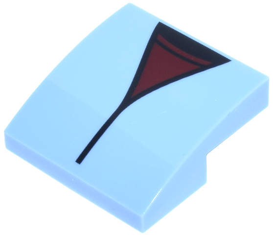 Slope, Curved 2 x 2 x 2/3 with Jacket over Dark Red Shirt and Black Undershirt Pattern (HP Harry Potter Chest)