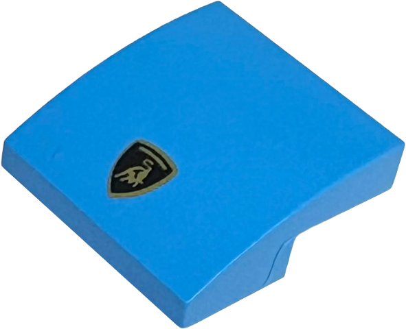 Slope, Curved 2 x 2 x 2/3 with Lamborghini Logo Pattern