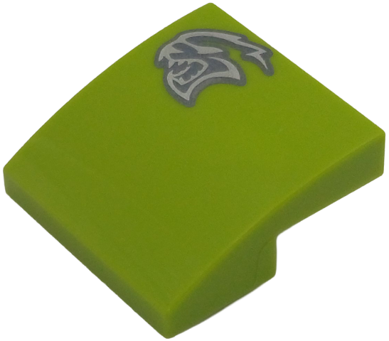 Slope, Curved 2 x 2 x 2/3 with Dark Silver and Silver Dodge SRT Hellcat Logo Pattern Model Left Side