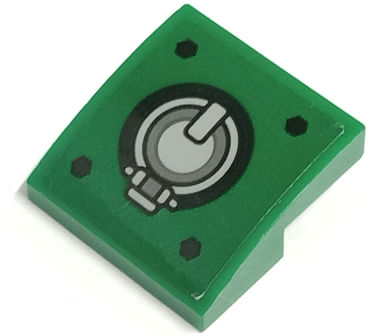 Slope, Curved 2 x 2 x 2/3 with Black Bolts, Dark Bluish Gray and Light Bluish Gray Hatch Pattern (Sticker) - Set 76201