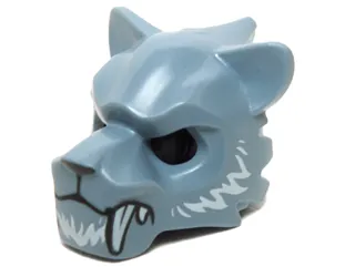 Minifigure, Headgear Mask Tiger with White Fangs and Fur Pattern