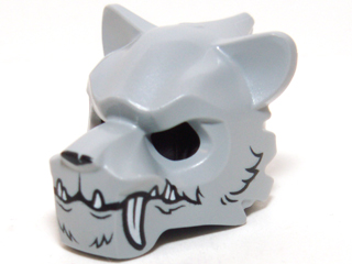 Minifigure, Headgear Mask Tiger with White Fangs and Black Fur Pattern