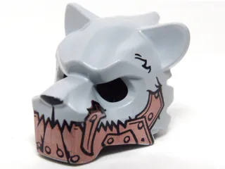Minifigure, Headgear Mask Tiger with Copper Fangs and Armor with Rivets Pattern
