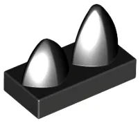 Tile, Modified 1 x 2 with 2 Teeth Vertical