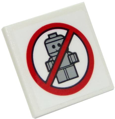 Road Sign 2 x 2 Square with Open O Clip with No Babies Pattern (Sticker) - Set 10261