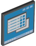 Road Sign 2 x 2 Square with Open O Clip with 2 Open Windows on Computer Screen Pattern