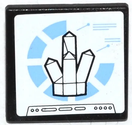 Road Sign 2 x 2 Square with Open O Clip with Rock Crystal 5 Point on Screen Pattern (Sticker) - Set 60036