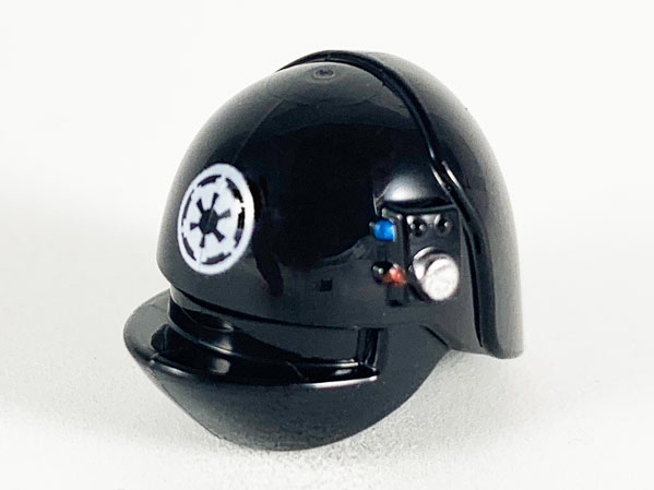 Minifigure, Headgear Helmet SW Imperial Gunner with White SW Imperial Logo Pattern