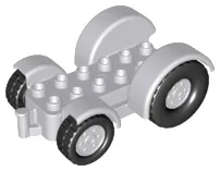 Duplo Car Base 2 x 6 Tractor with Mudguards and (Same Color) Wheels with Black Tires