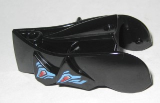 Hero Factory Creature Head, Jaw without Axle Hole with 4 Red Eyes Pattern