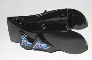 Hero Factory Creature Head, Jaw without Axle Hole with 4 Red Eyes Pattern