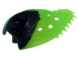 Hero Factory Creature Cocoon Petal with Molded Hard Plastic Black Base Pattern - Flexible Rubber