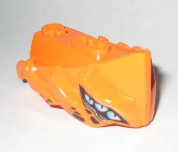 Hero Factory Creature Head, Jaw with Axle Hole with 6 Medium Azure Eyes and Black Spots Pattern