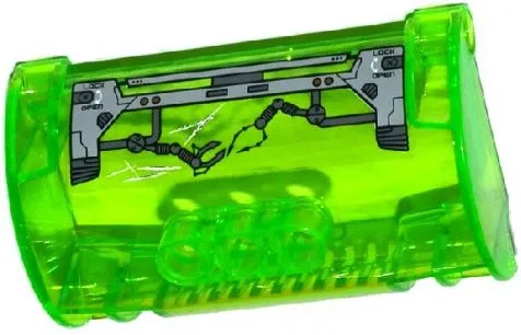 Cylinder Half 3 x 5 x 8 with Pin Holes with 'LOCK', 'OPEN' and Mechanical Arms (Right Arm Up) Pattern (Sticker) - Sets 44022 / 44029