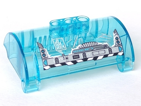 Cylinder Half 3 x 5 x 8 with Pin Holes with Scratches, Mechanical Frame and 'LOCK' Pattern (Sticker) - Set 44017