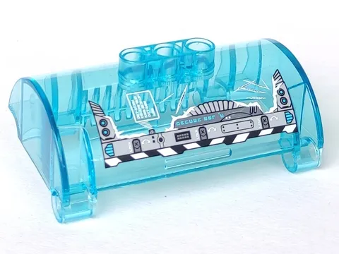 Cylinder Half 3 x 5 x 8 with Pin Holes with Scratches, Mechanical Frame and 'LOCK' Pattern (Sticker) - Set 44017