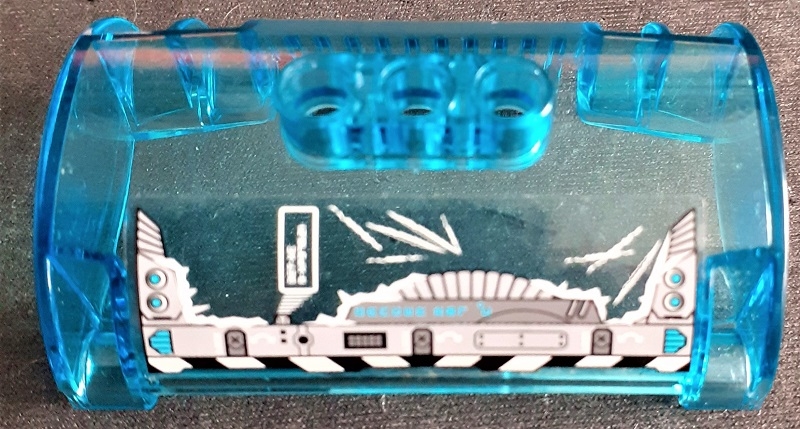 Cylinder Half 3 x 5 x 8 with Pin Holes with Scratches, Mechanical Frame and 'LOCK' Pattern (Sticker) - Set 44017