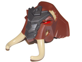 Large Figure Head Modified Chima Mammoth with Red Eyes Pattern