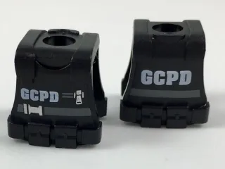 Minifigure Vest Body Armor with White 'GCPD' and Dark Bluish Gray Belt Pattern