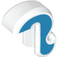 Cat Tail with Dark Azure Sides Pattern