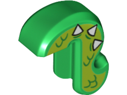 Cat Tail with Lime Sides and Scales and White Spikes Pattern