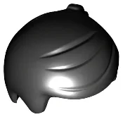 Minifigure, Hair Short with 2 Locks on Left Side