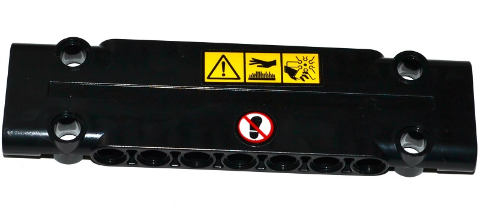 Technic, Panel Plate 3 x 11 x 1 with Warning Signs and No Step Sign Pattern (Stickers) - Set 42053