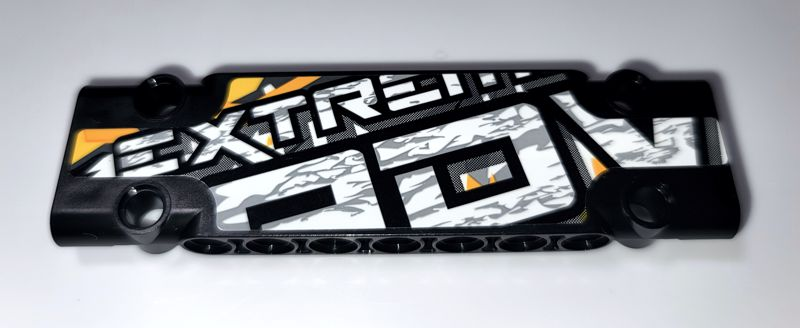 Technic, Panel Plate 3 x 11 x 1 with White and Dark Bluish Gray 'EXTREM' and 'ADV' on Stone Background Pattern (Sticker) - Set 42069