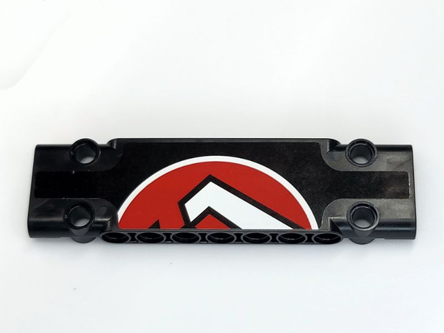 Technic, Panel Plate 3 x 11 x 1 with Red and White Partial '41' in Circle Pattern Left (Sticker) - Set 42066