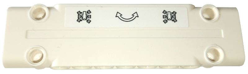 Technic, Panel Plate 3 x 11 x 1 with Black Mars Rover Symbols and Curved Double Arrow Pattern (Sticker) - Set 42158