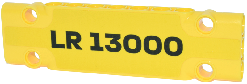 Technic, Panel Plate 3 x 11 x 1 with Black 'LR 13000' on Yellow Background Pattern (Sticker) - Set 42146
