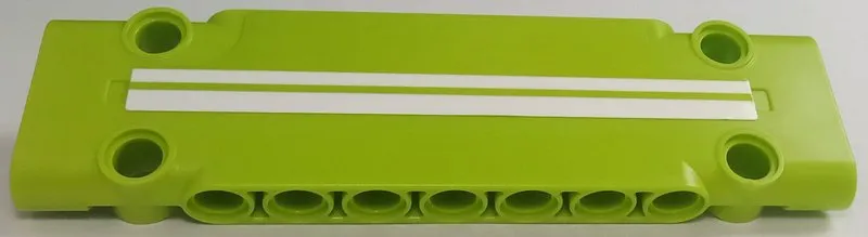 Technic, Panel Plate 3 x 11 x 1 with White Stripes Pattern (Sticker) - Set 42138