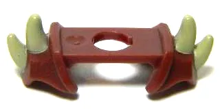 Minifigure Armor Shoulder Pads with 4 Spikes Pointed and Tan Pattern