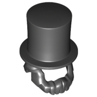 Minifigure, Headgear Hat, Top Hat Large with Beard