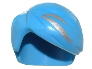 Minifigure, Hair Short Combed Sideways Part Right with Silver Streaks Pattern