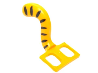 Minifigure Costume Tail Cat with Black Tiger Stripes Pattern
