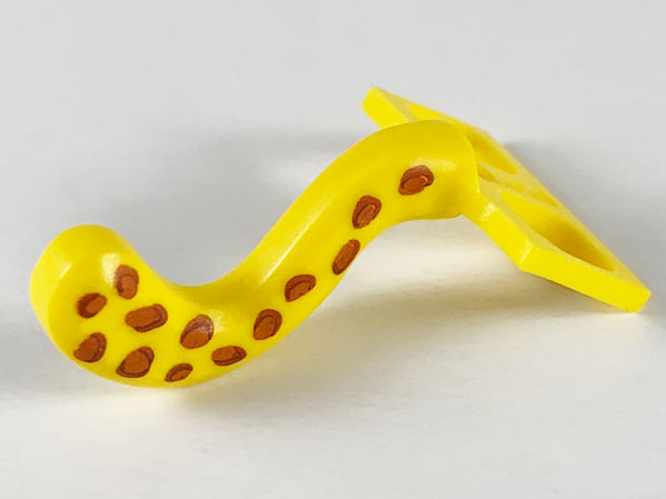 Minifigure Costume Tail Cat with Dark Orange Leopard Spots Pattern