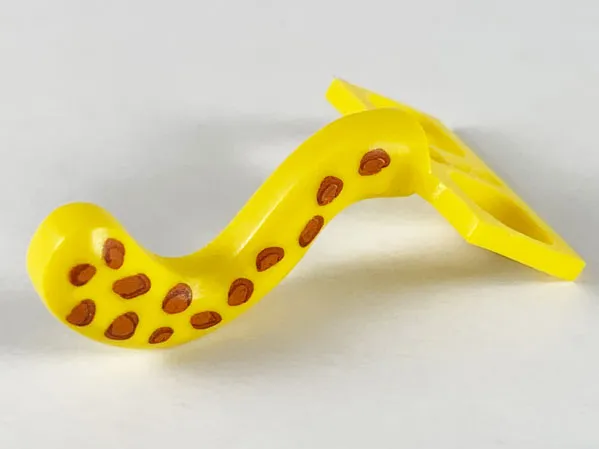 Minifigure Costume Tail Cat with Dark Orange Leopard Spots Pattern