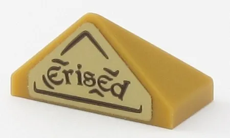 Slope 45 2 x 1 Triple with Bottom Stud Holder with 'Erised' and HP Mirror of Erised Ornament Pattern (Sticker) - Set 75954