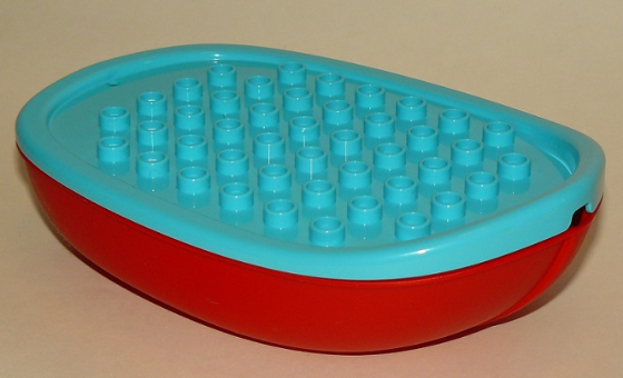 Duplo Boat Hull Unitary 7 x 12 with Medium Azure Top (15576 / 15575)