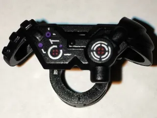 Minifigure Armor Shoulder Pads with Scabbard for 2 Katanas and Mechanical Components with Dark Purple Dots Pattern