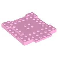 Brick, Modified 8 x 8 x 2/3 with 1 x 4 Indentations and 1 x 4 Plate