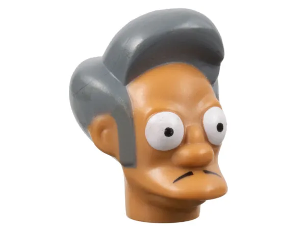 Minifigure, Head, Modified Simpsons Apu Nahasapeemapetilon Pattern