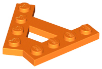 Wedge, Plate A-Shape with 2 Rows of 4 Studs
