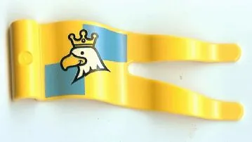 Duplo Flag Wavy 2 x 5 without Slits with White Eagle with Crown Pattern