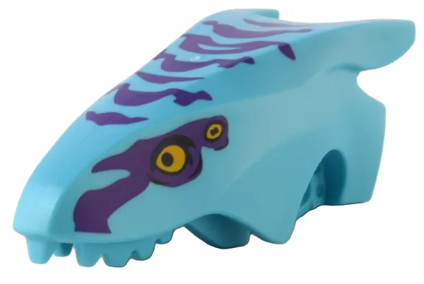 Dragon Head (Avatar Ikran) Jaw Upper with Dark Purple Stripes and Bright Light Orange Eyes Pattern
