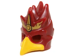 Minifigure, Headgear Mask Bird (Phoenix) with Yellow Beak and Gold Headpiece with Flames Pattern