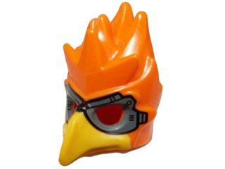 Minifigure, Headgear Mask Bird (Phoenix) with Yellow Beak and Dark Bluish Gray Goggles Pattern